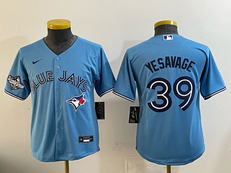 Youth Toronto Blue Jays #39 Yesavage Light Blue Game 2026 Nike MLB Jersey style 03->youth mlb jersey->Youth Jersey